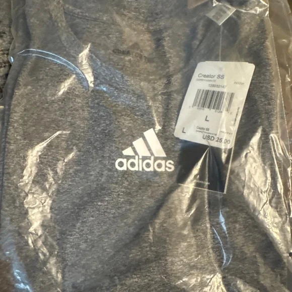 Adidas Creator Short Sleeve Tee Shirt New Red and Gray - Picture 7 of 10